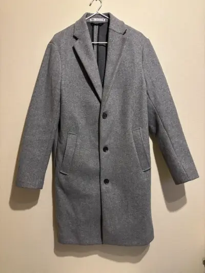 Abrigo gris de lana para hombre Zara - miniatura 1