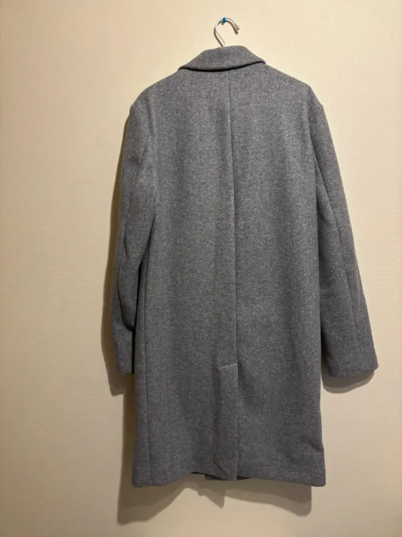 Abrigo gris de lana para hombre Zara - 2