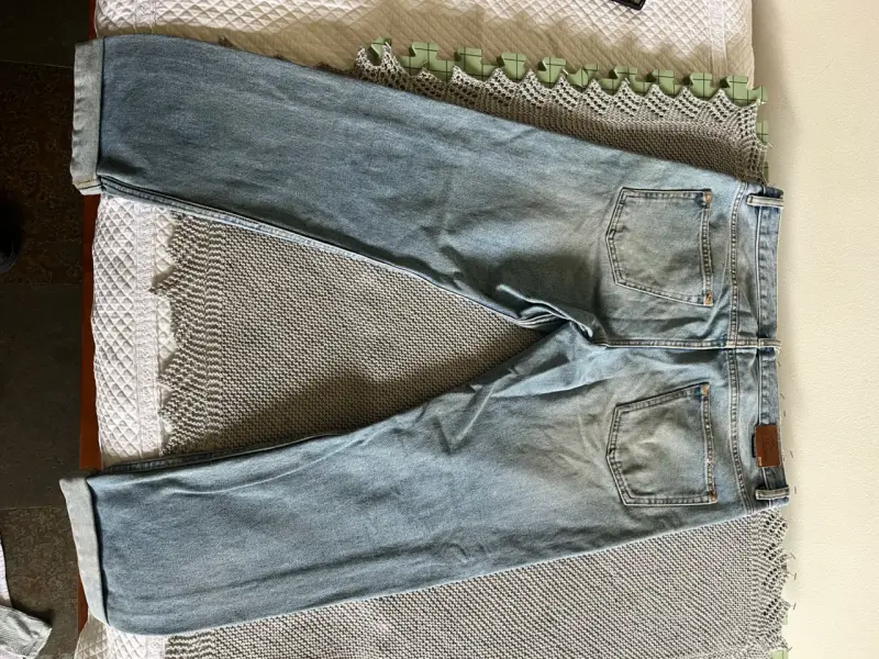Jeans Quiksilver Straight Fit Azul Claro Talla 34 - 4