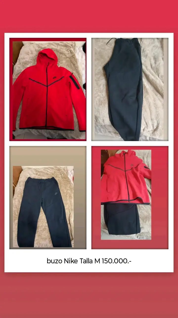 Buzo Nike rojo y negro talla M