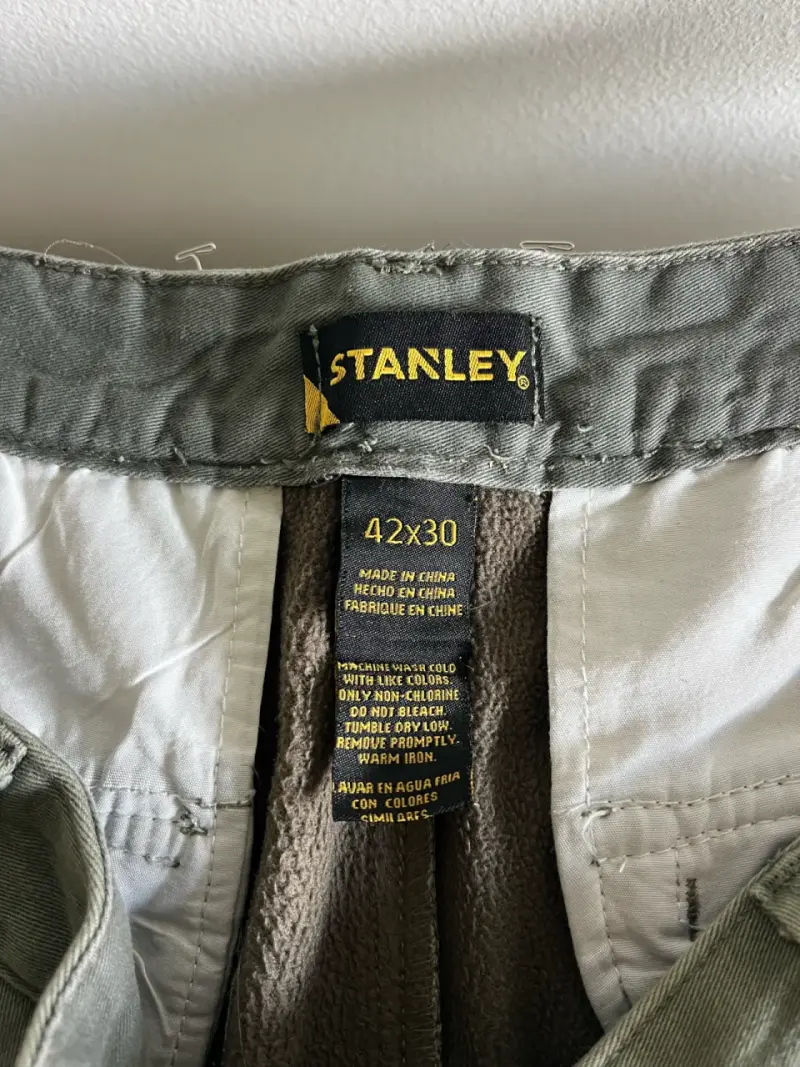 Pantalones cargo verdes Stanley de polar dentro - 3