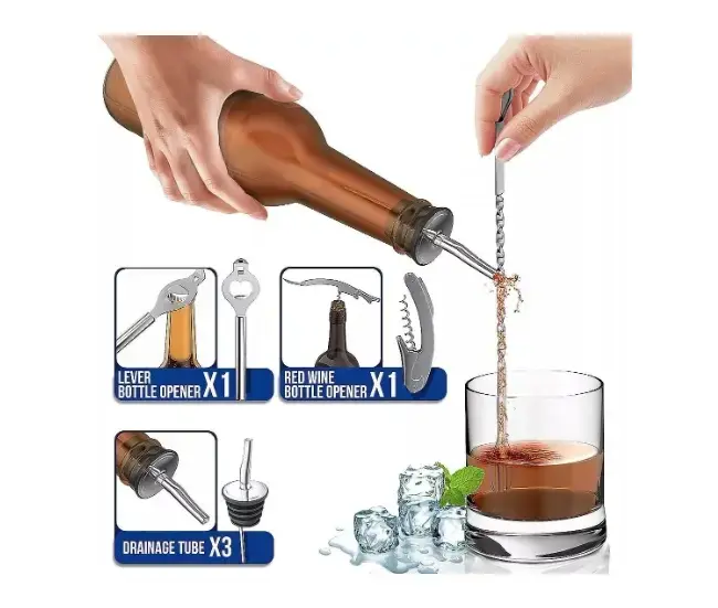 Juego De Cócteles Para Bar Pub 14 Piezas 550ml Con - 4