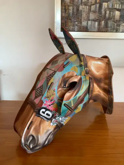 Cabeza de caballo decorativa para colgar Italiana - miniatura 2