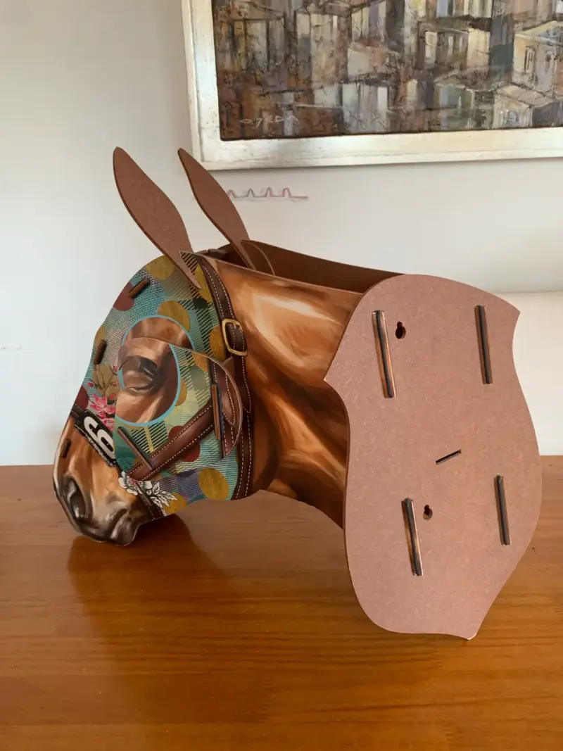 Cabeza de caballo decorativa para colgar Italiana - 3