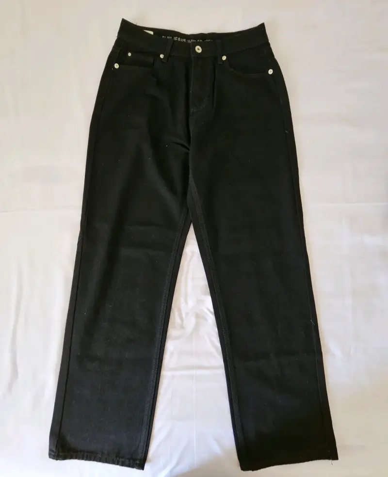 Mom jeans negros para mujer - 1