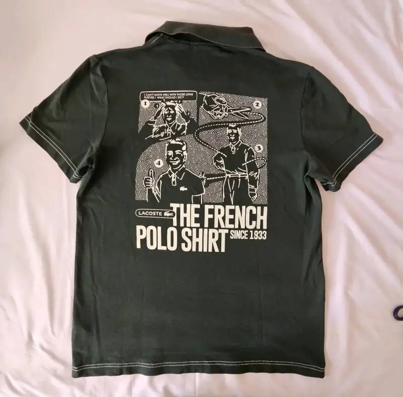 Polera Polo Lacoste Verde Oscuro Estampada - 2