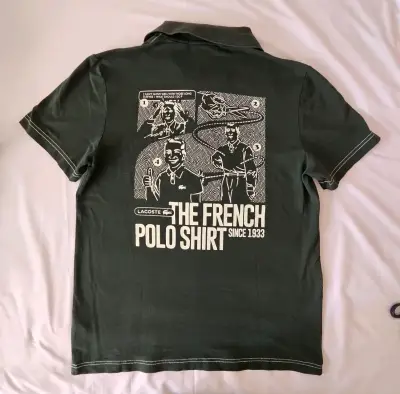 Polera Polo Lacoste Verde Oscuro Estampada - miniatura 2