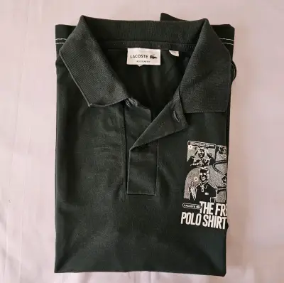 Polera Polo Lacoste Verde Oscuro Estampada - miniatura 3