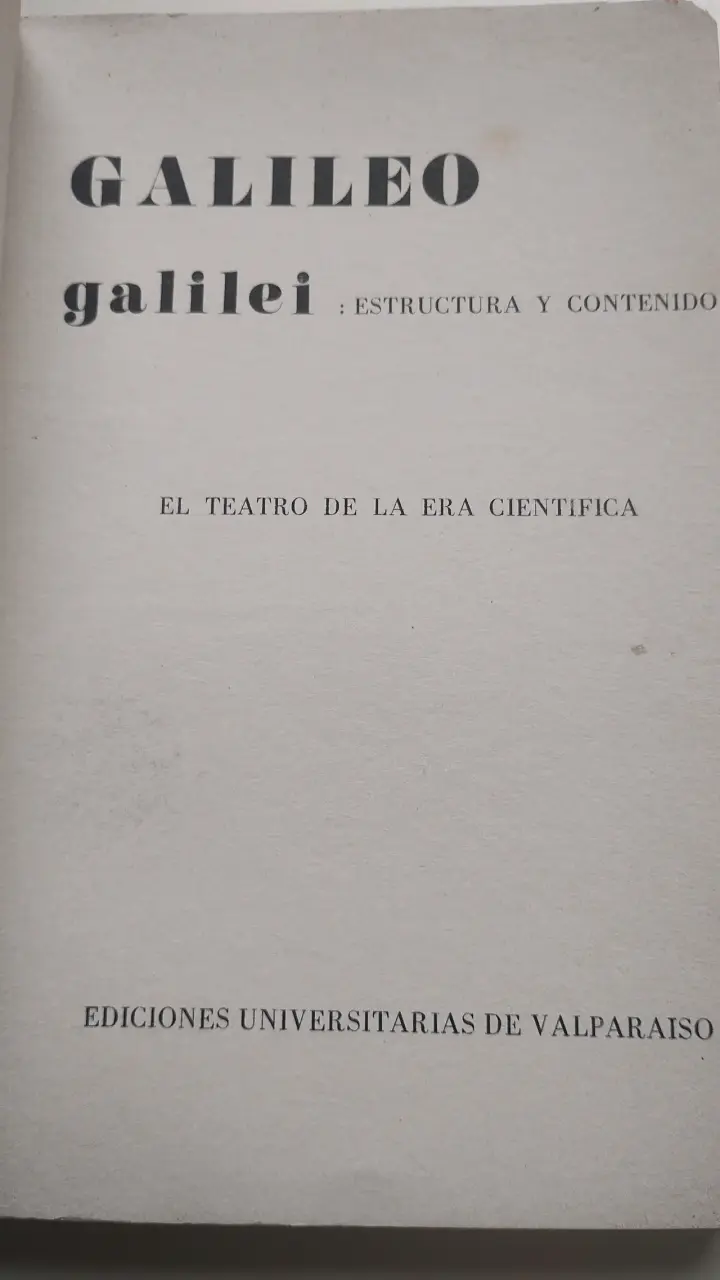 Galileo Galilei (de Bertolt Brecht):Estructura y C - 2