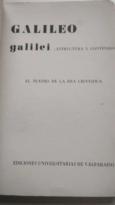 Galileo Galilei (de Bertolt Brecht):Estructura y C - miniatura 2