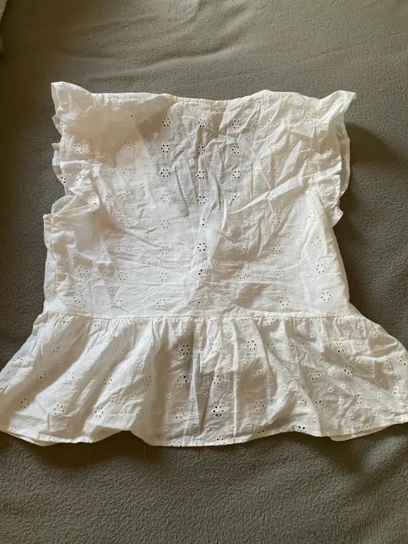Blusa blanca bordada de mujer Sybilla - 3
