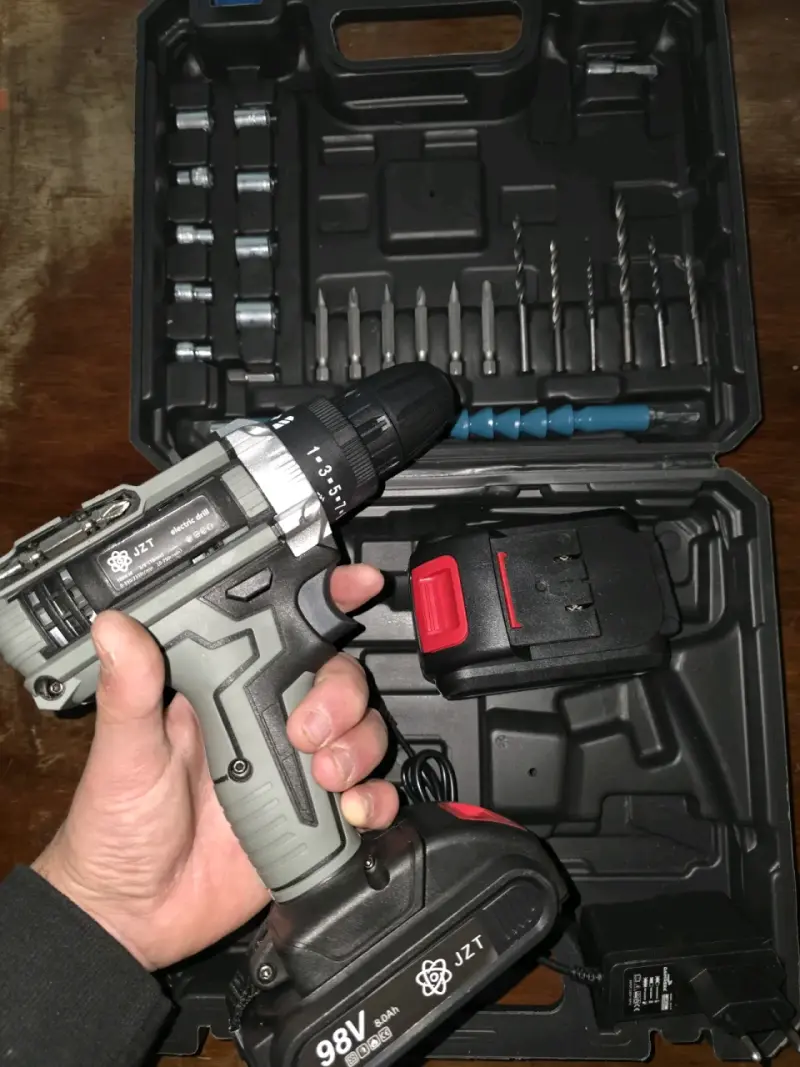Taladro inalámbrico JZT 98V con accesorios - 2