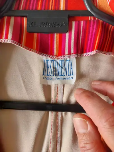 Chaqueta de rayas multicolor para mujer - miniatura 2