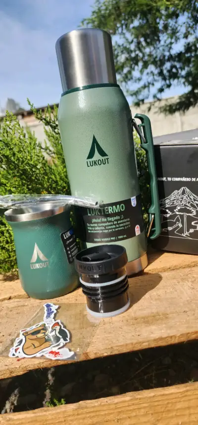 Set de Termo y Mate Lukout Verde - miniatura 2