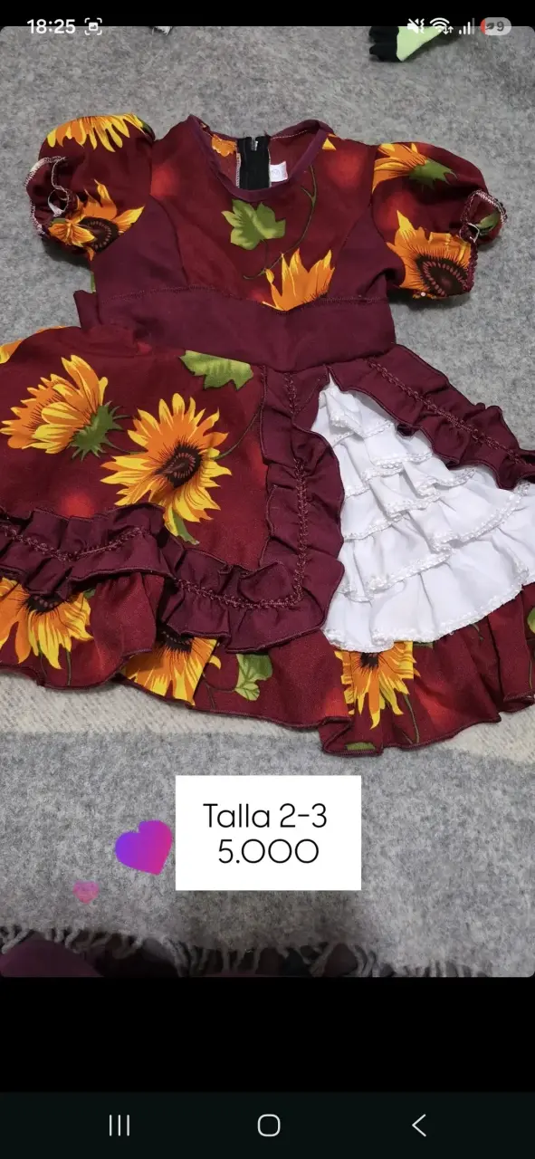 Vestido cueca talla 2-3