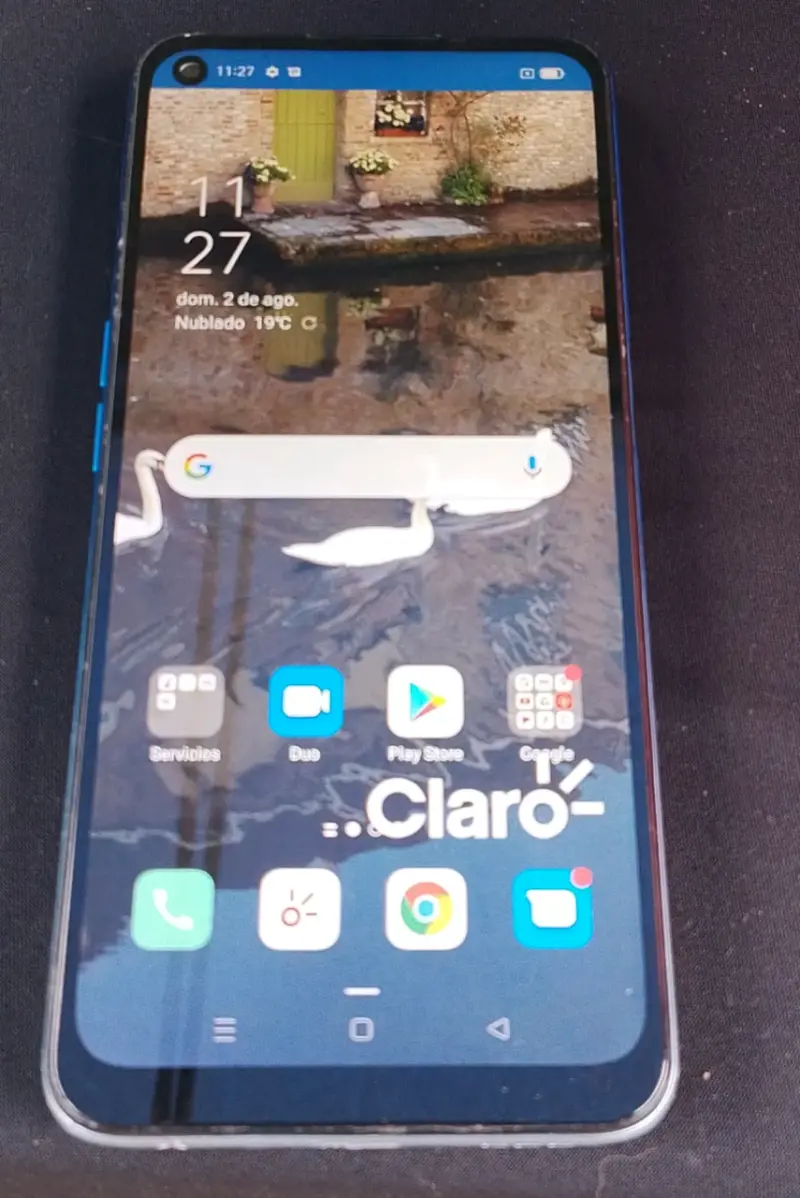 Smartphone Oppo A54 azul en buen estado - 4