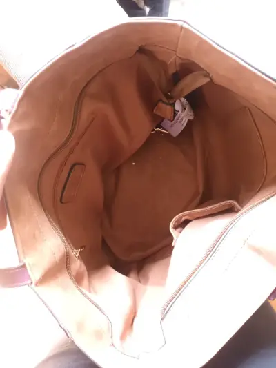 Bolso tote marrón con detalles dorados - miniatura 4