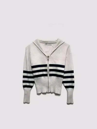 Sweater de punto con capucha y rayas Zara - miniatura 1
