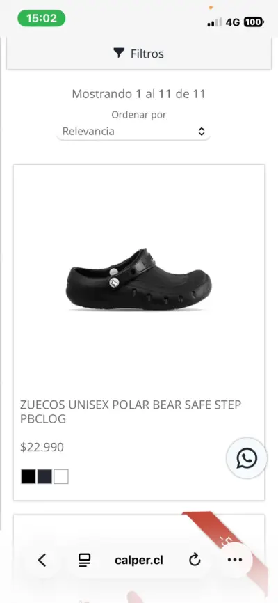 Zuecos Unisex Polar Bear Negros Antideslizantes - miniatura 4