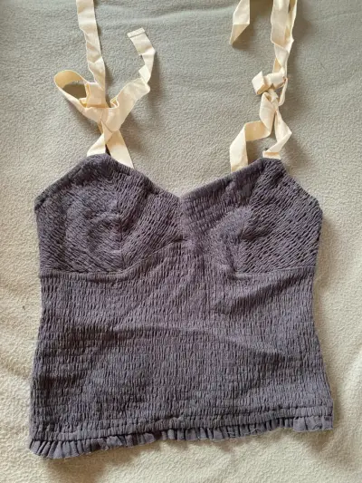 Top sin mangas Americanino gris tirantes ajustable - miniatura 1