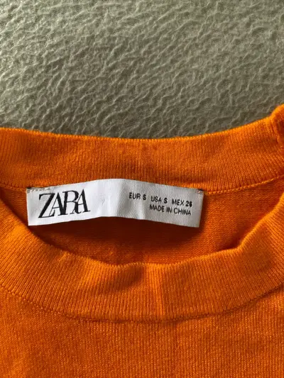 Chaleco sin mangas naranja Zara para mujer - miniatura 2