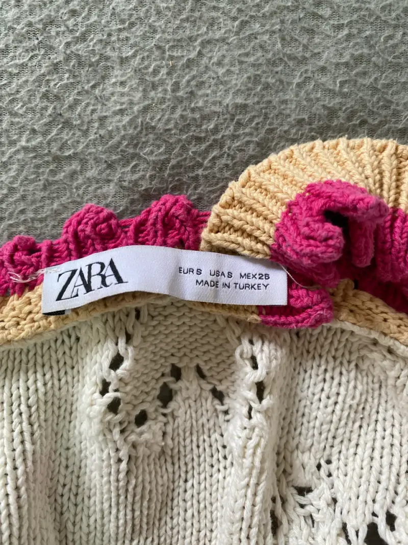 Top tejido de tirantes multicolor Zara, talla S - 2