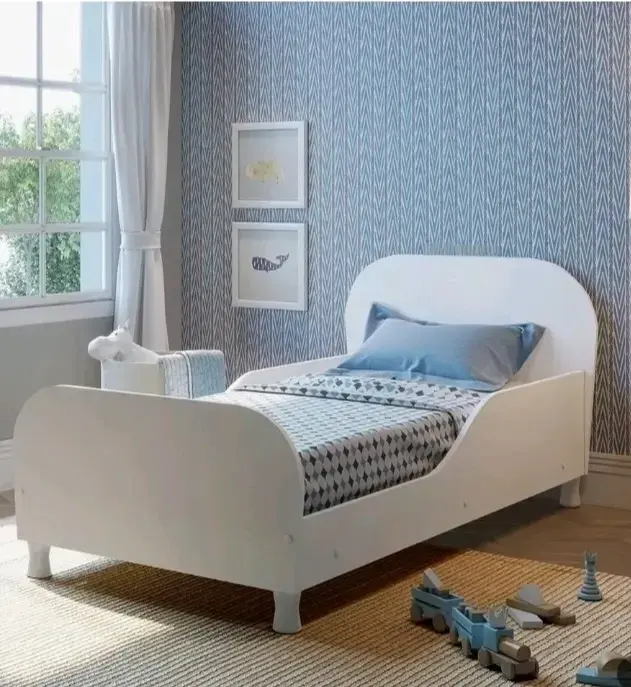 Cama transición infantil blanca de madera - 1