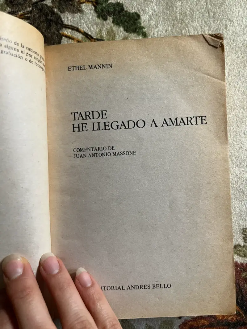 Libro 'Tarde He Llegado a Amarte' de Ethel Mannin - 2