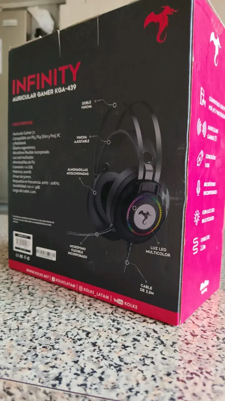 Auriculares Gamer Kolke Infinity KGA-439 con LED - 3