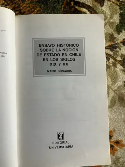 Libro Ensayo Histórico sobre la Noción de Estado en Chile - miniatura 2