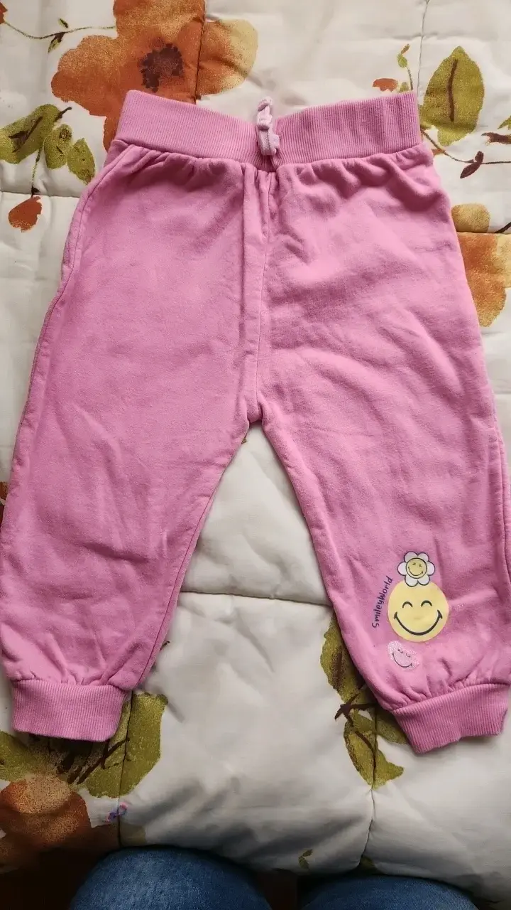 Pantalones rosados para bebé Smiley World - 1