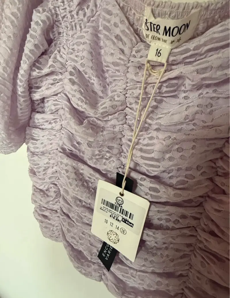Blusa lila con textura de Foster Moon - 2