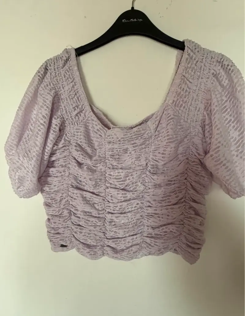 Blusa lila con textura de Foster Moon - 3