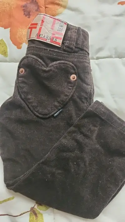 Pantalon cotelé marrón para niña Little Akiabara - miniatura 4