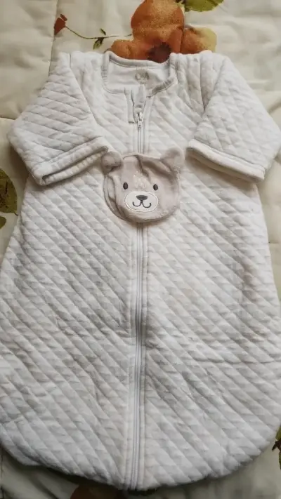 Saco de dormir para bebé C&A blanco con diseño de oso - miniatura 1