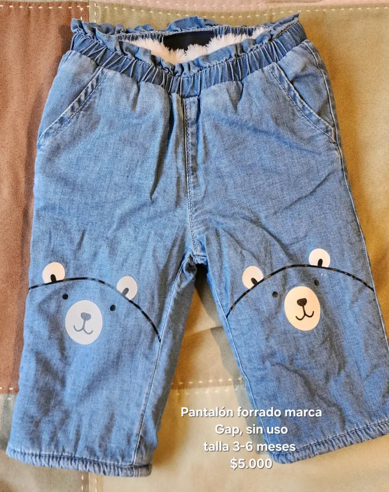 Pantalón forrado de bebé Gap 3-6 meses - 1