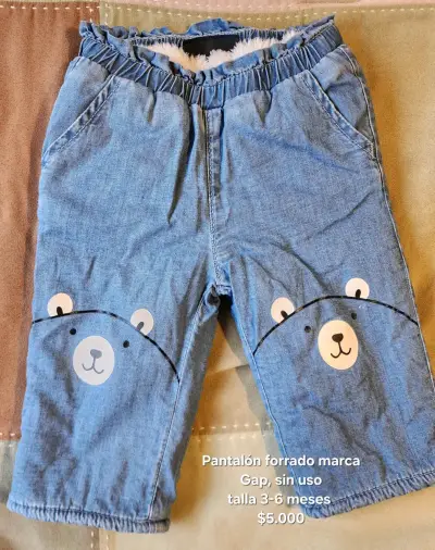Pantalón forrado de bebé Gap 3-6 meses - miniatura 1