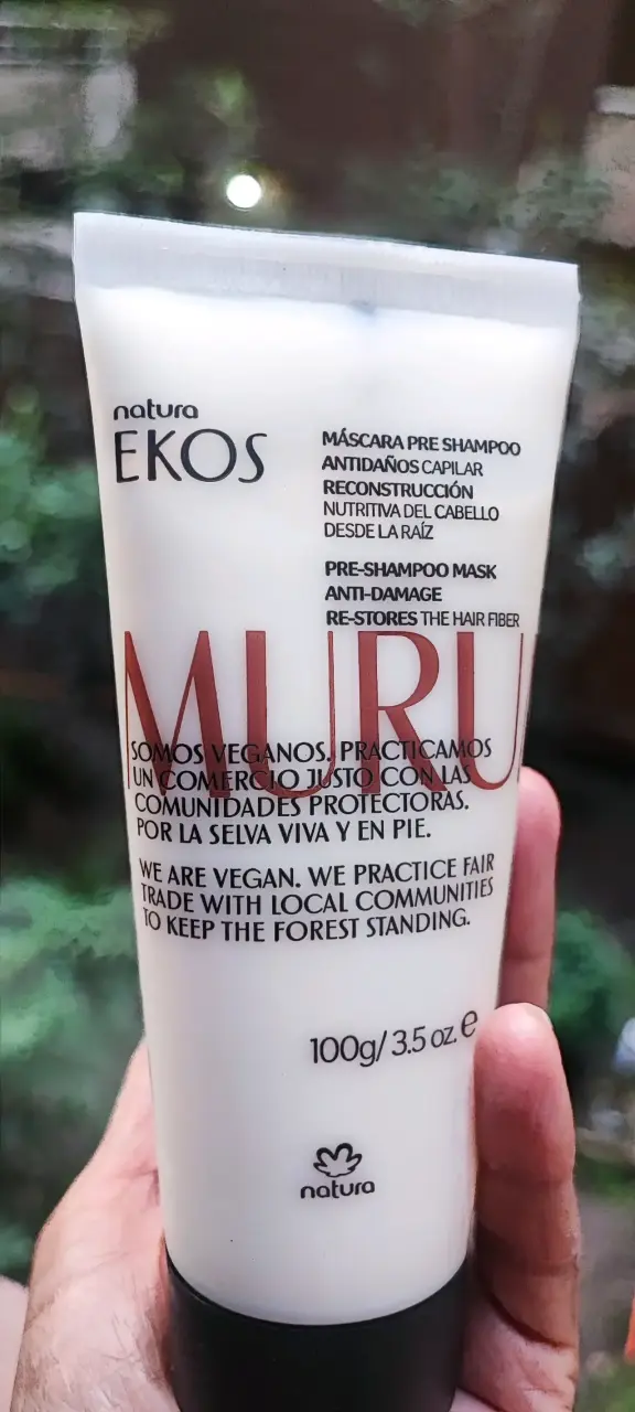Máscara Pre Shampoo Antidaños Natura Ekos Murumuru