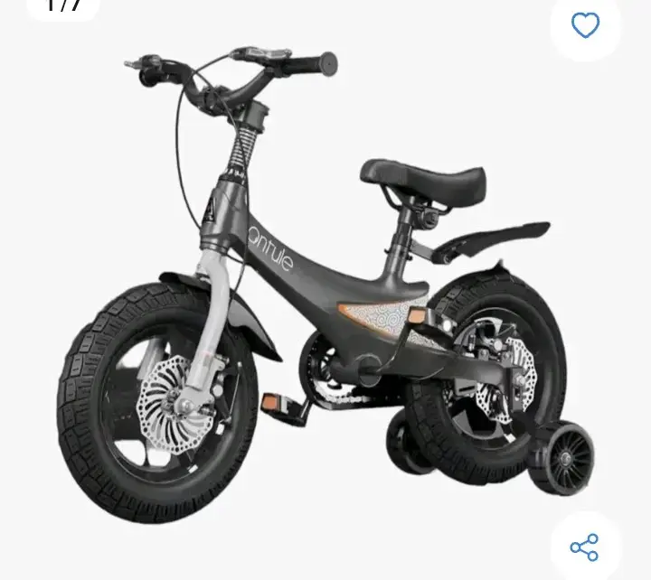 Bicicleta infantil Antule gris con ruedas de apoyo - 5