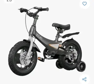 Bicicleta infantil Antule gris con ruedas de apoyo - miniatura 5