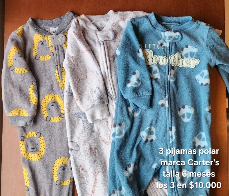 Conjunto de 3 pijamas polar para bebé Carter's