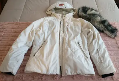 Chaqueta de invierno blanca Esprit con capucha - miniatura 1