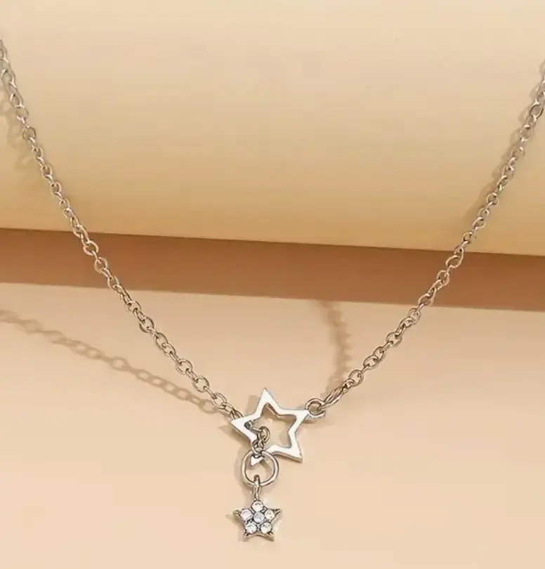 Collar de plata con colgante de estrella - 2
