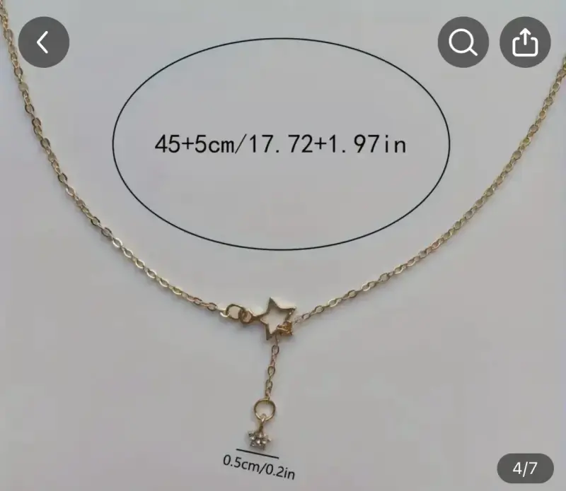 Collar de plata con colgante de estrella - 4