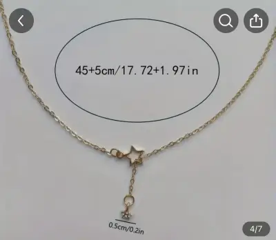 Collar de plata con colgante de estrella - miniatura 4