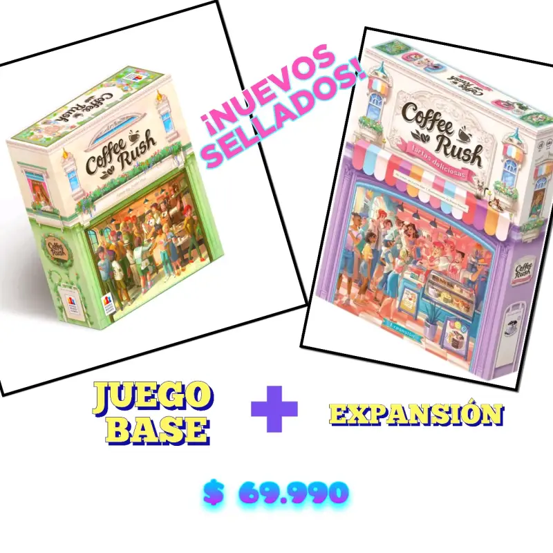 Juego de mesa Coffee Rush con expansión sellados