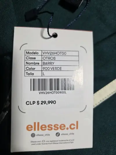 Camisa Verde Ellesse Barry Talla L - miniatura 2