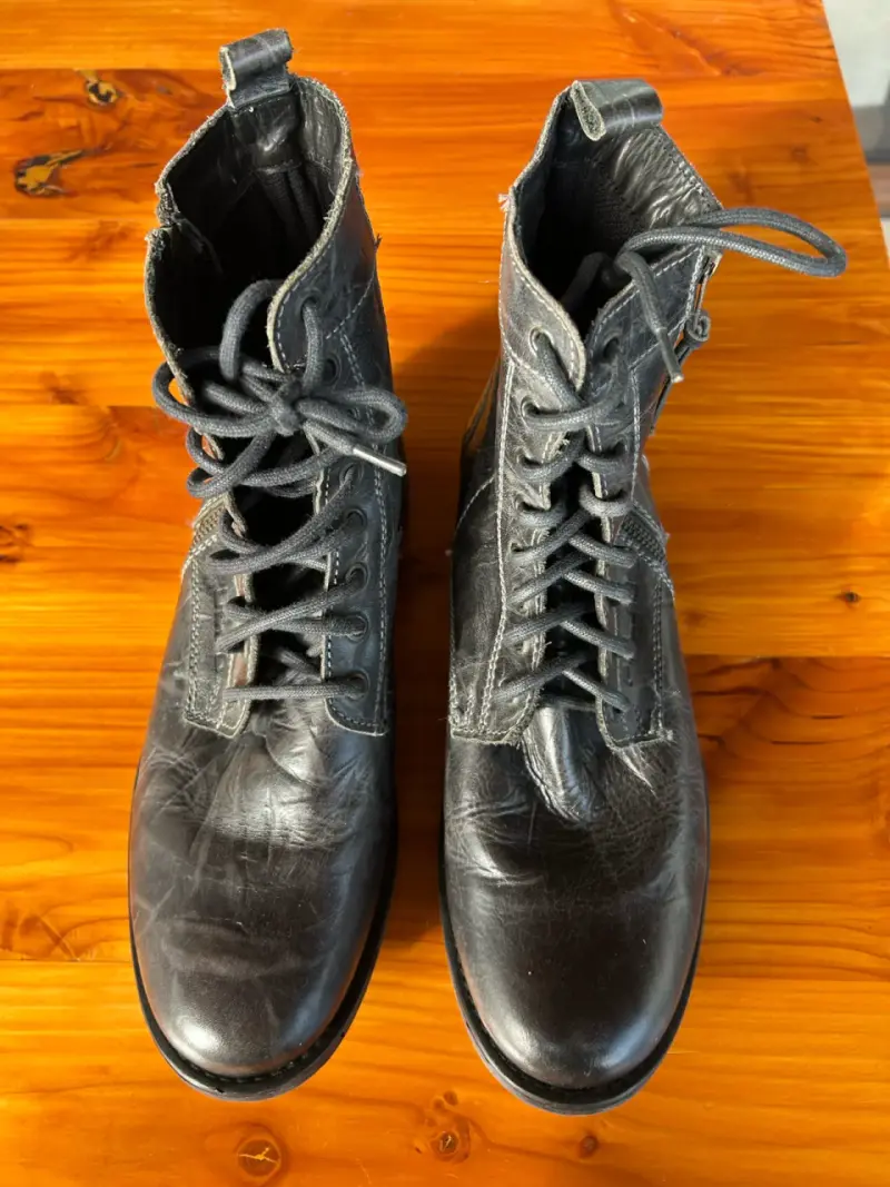 Botas de cuero gris para hombre - 1