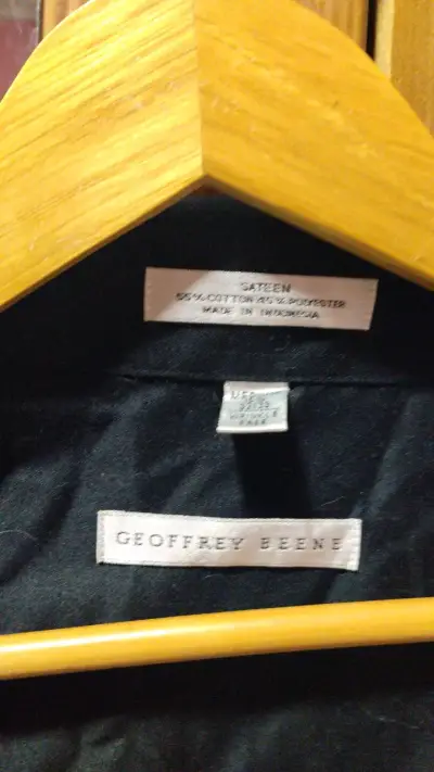 Camisa negra de hombre Geoffrey Beene - miniatura 1