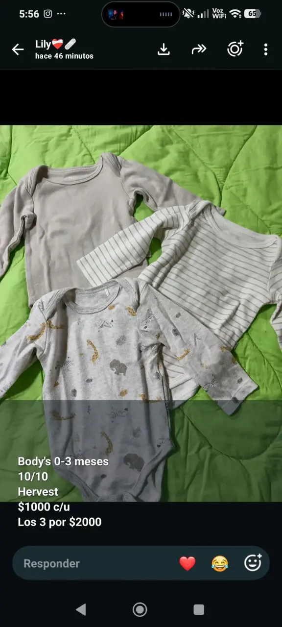 Bodies para bebé 0-3 meses en buen estado